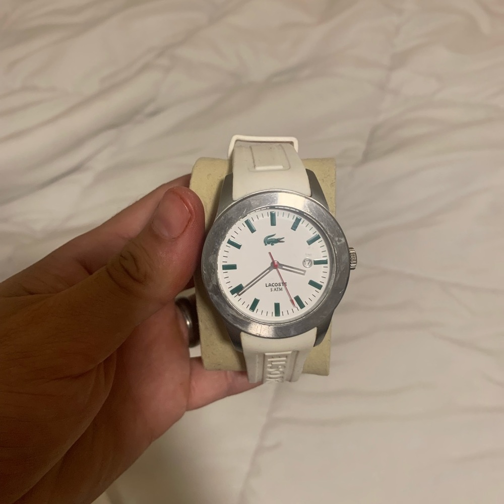 White Lacoste original watch
